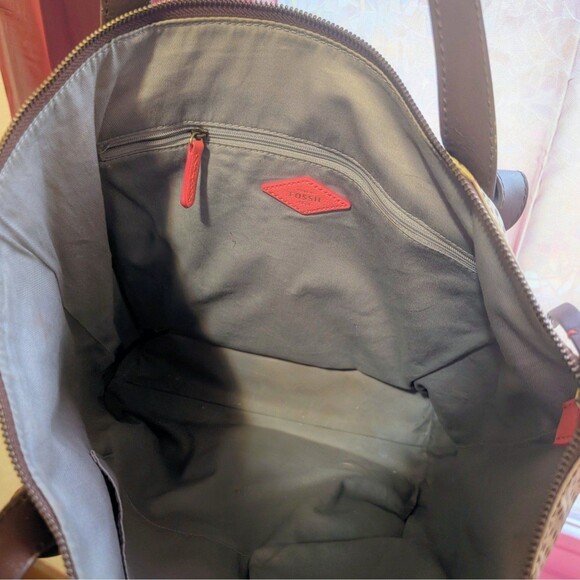 Fossil Y2K shopper tote polka dot purse - Picture 3 of 4